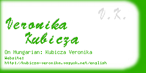 veronika kubicza business card